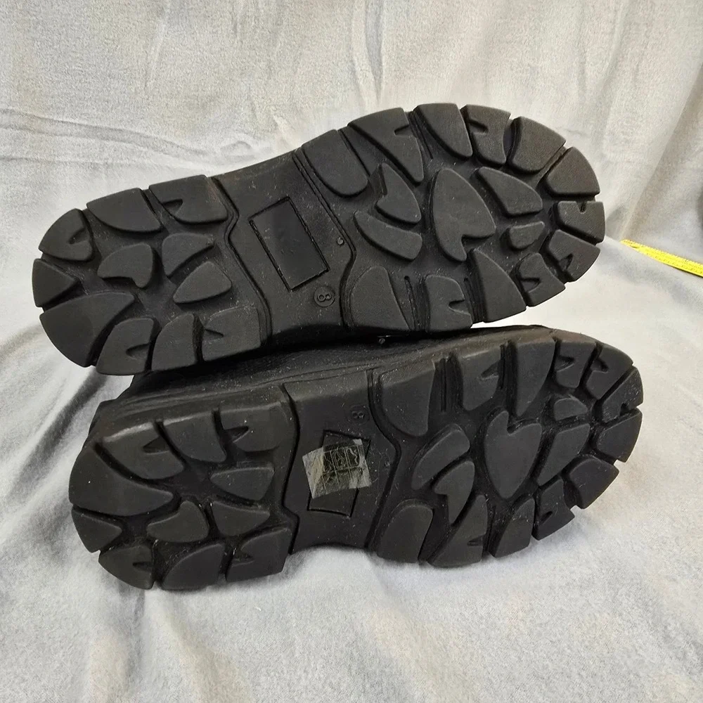 Aleader Mens Black Winter Snow Boots Insulated Waterproof Rubber Lug Sole Size 8